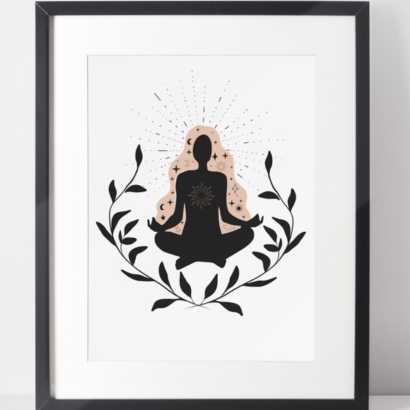 Other - Wall Art Bohemian Woman Silhouette Celestial Print Poster Unframed
